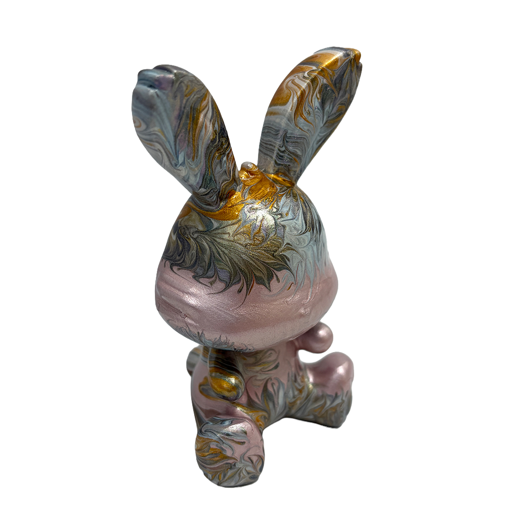 Easter Bunny Figurine - Sitting Pose (small size 10cm) #4