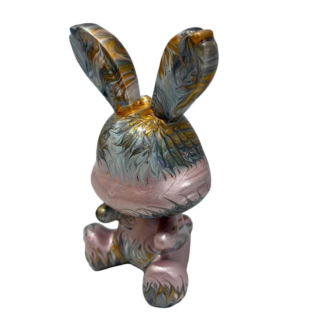 Easter Bunny Figurine - Sitting Pose (small size 10cm) #4