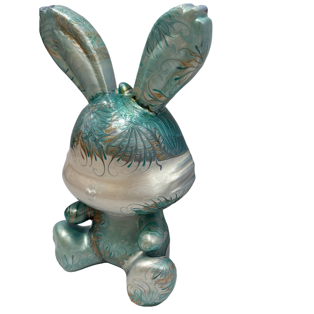 Easter Bunny Figurine - Sitting Pose (medium size 15cm) #8